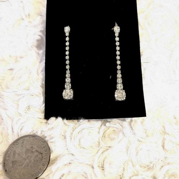 Crystal dangle/teardrop earrings - Picture 2 of 2